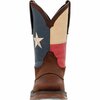 Durango Rebel by Texas Flag Western Boot, DARK BROWN/TEXAS FLAG, 2E, Size 7.5 DB4446